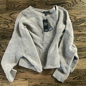 Eileen Fisher Bateau Neck Box Top Sweater XL RARE